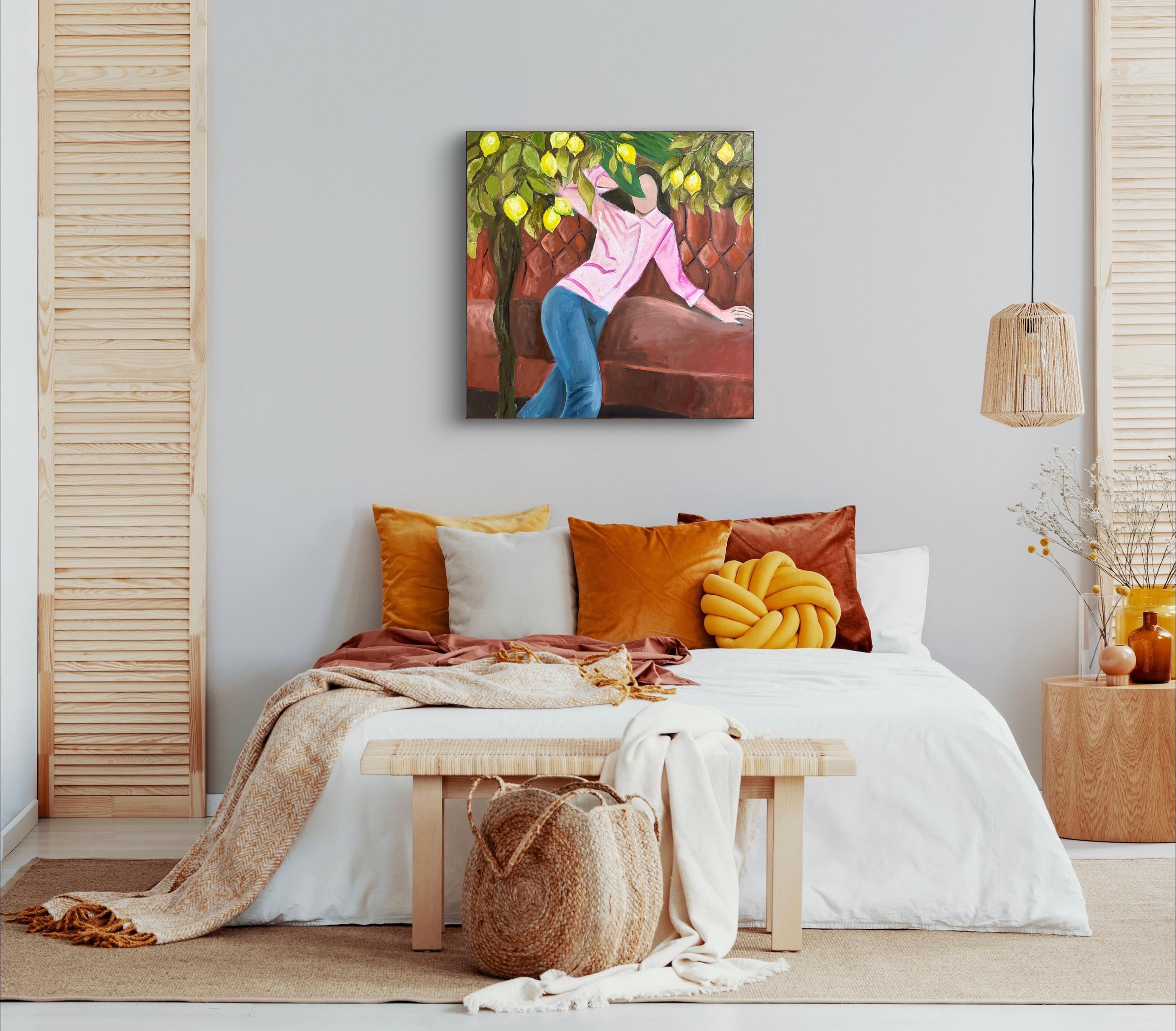 Sotto l'albero dei limoni. Pittura originale in vendita 6