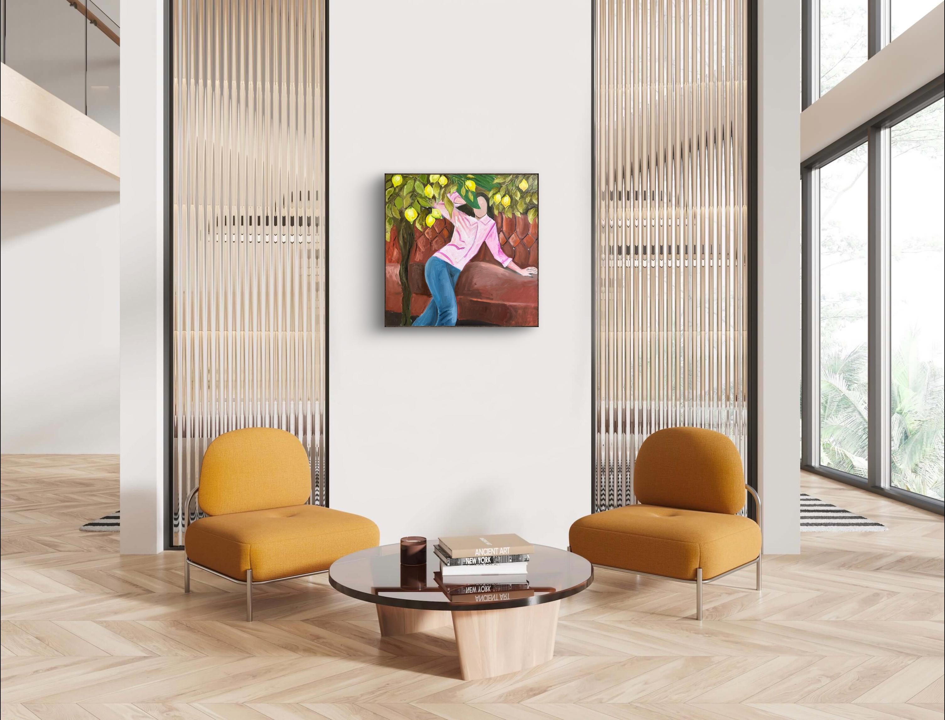 Sotto l'albero dei limoni. Pittura originale in vendita 2