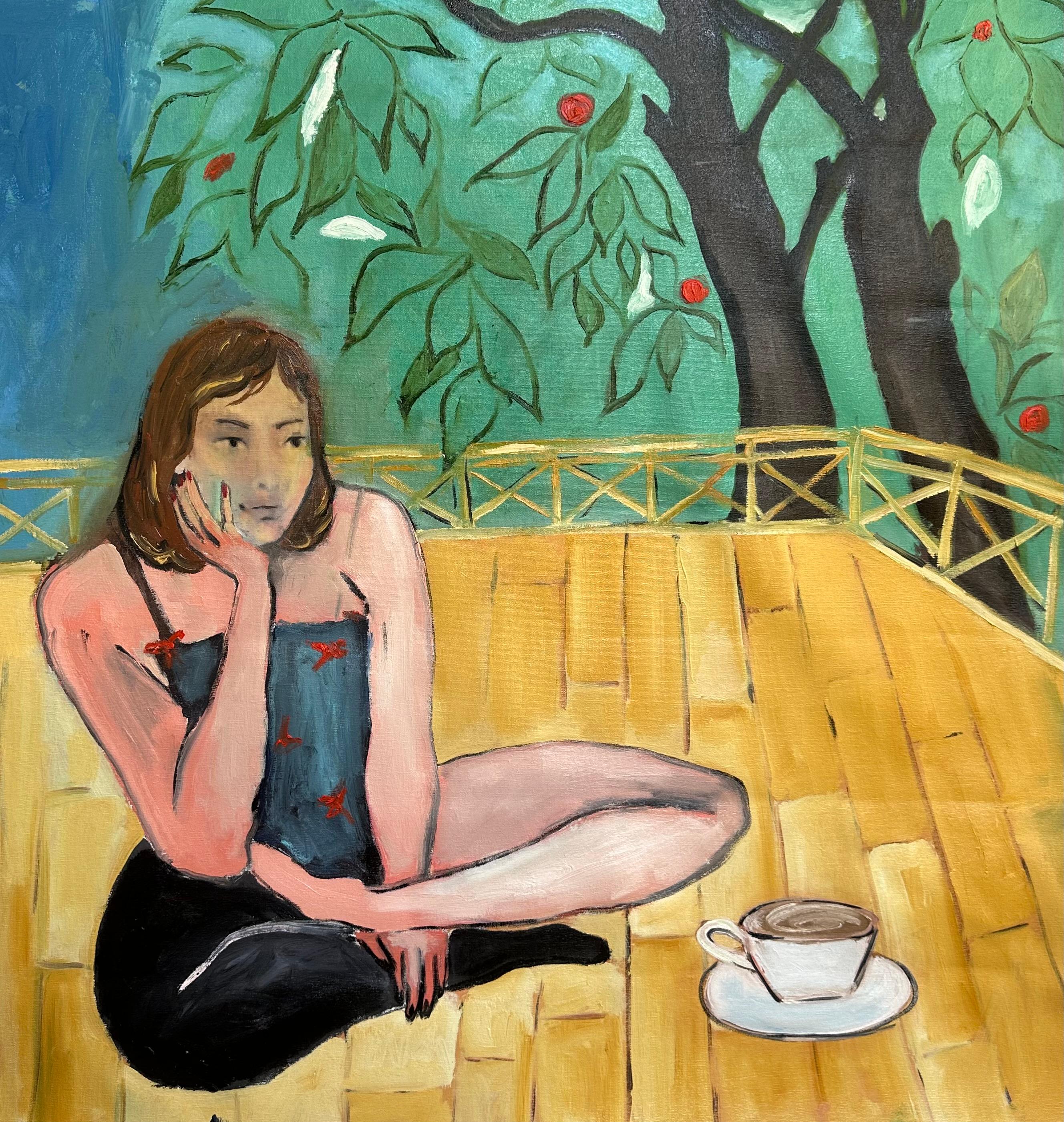 Veranda - Painting Contemporaneo di Roxana Khonkulova