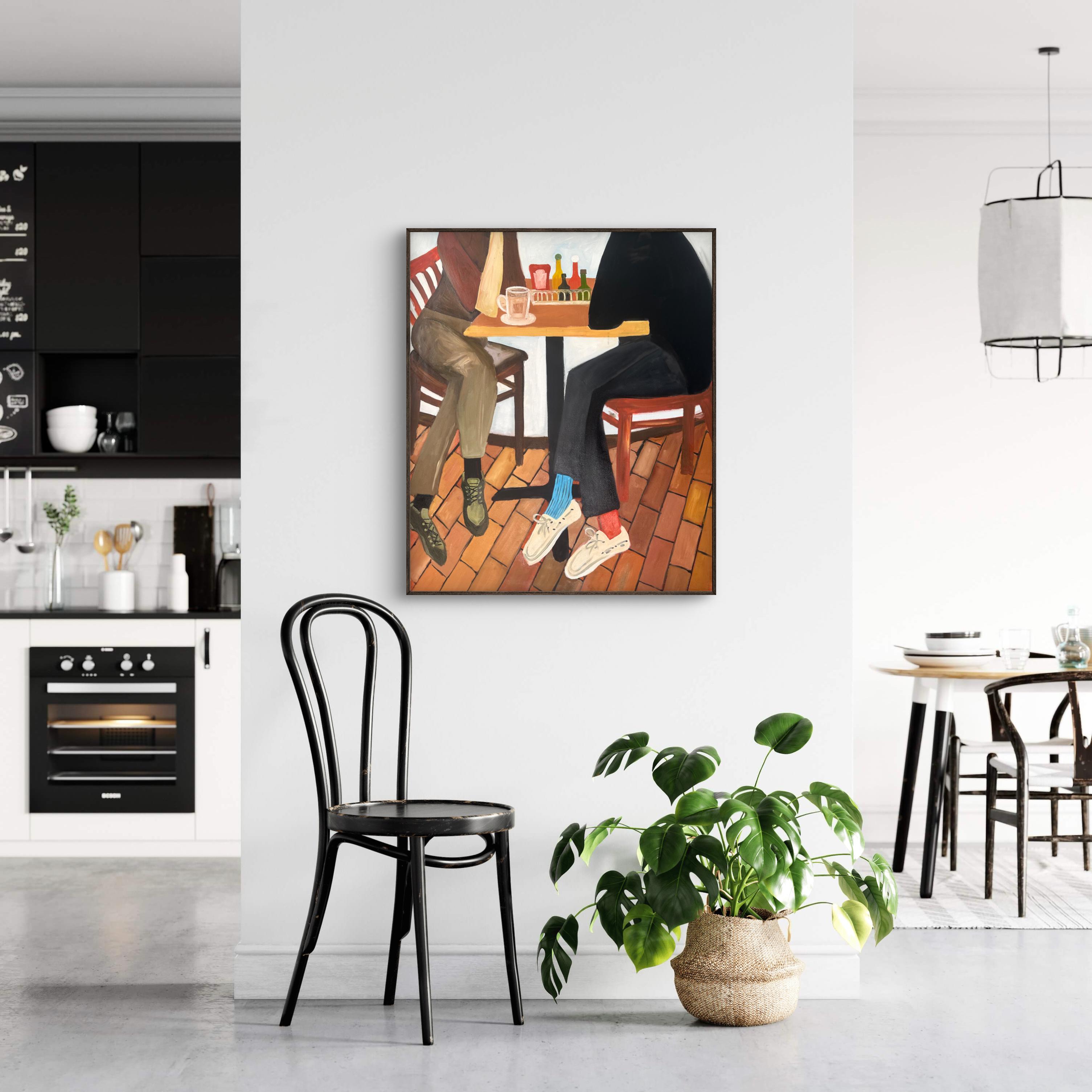 Tu, io, la pausa, il venerdì. Pittura originale - Painting Contemporaneo di Roxana Khonkulova