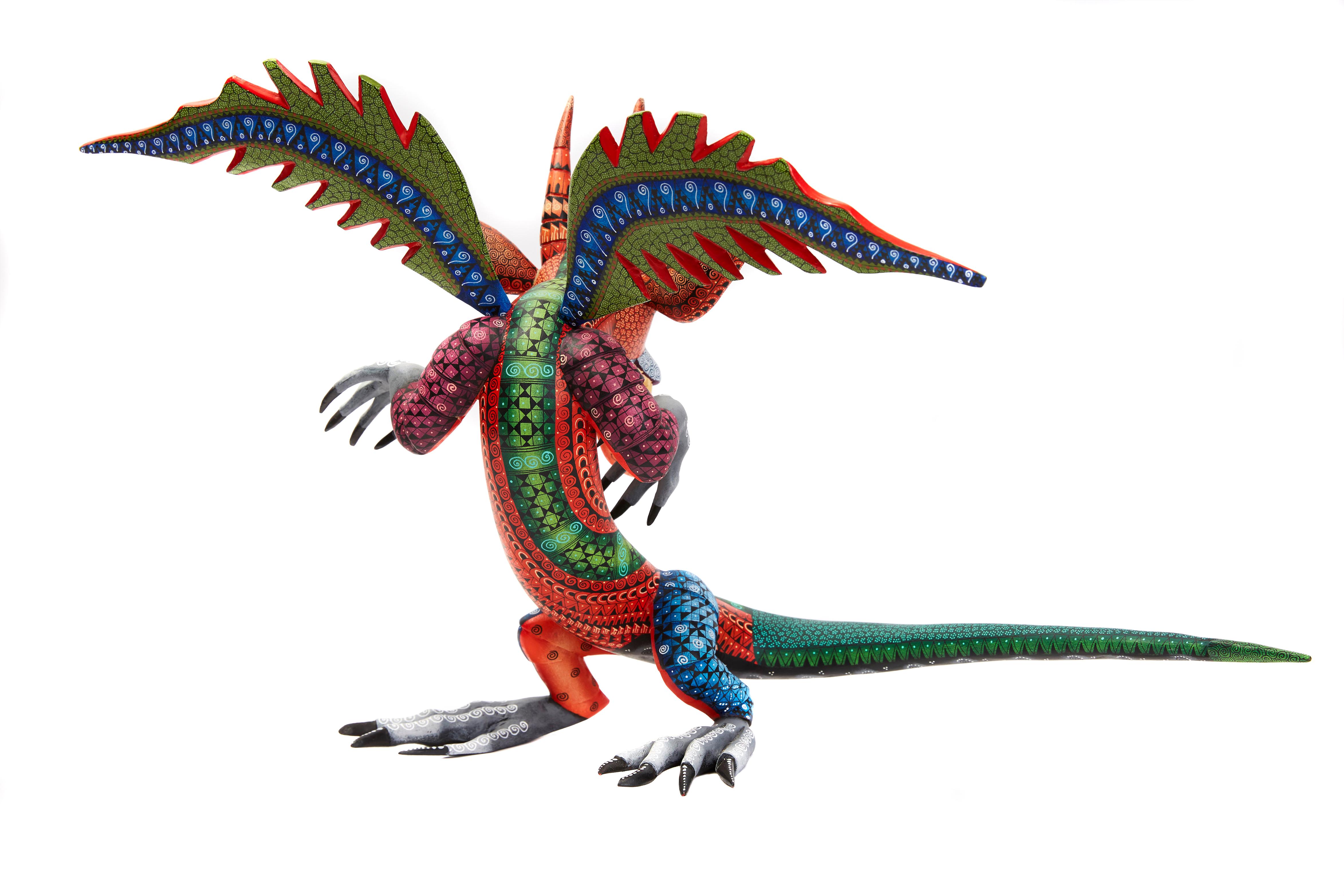 Fantastique dragon - Fantastique dragon Alebrije - Art populaire mexicain - Sculpture en bois 1