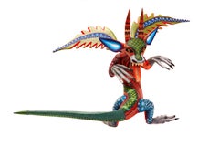 Fantastische Drache Fantasie - Fantasie Drache Alebrije - Mexikanische Volkskunst - Holzschnitzerei 