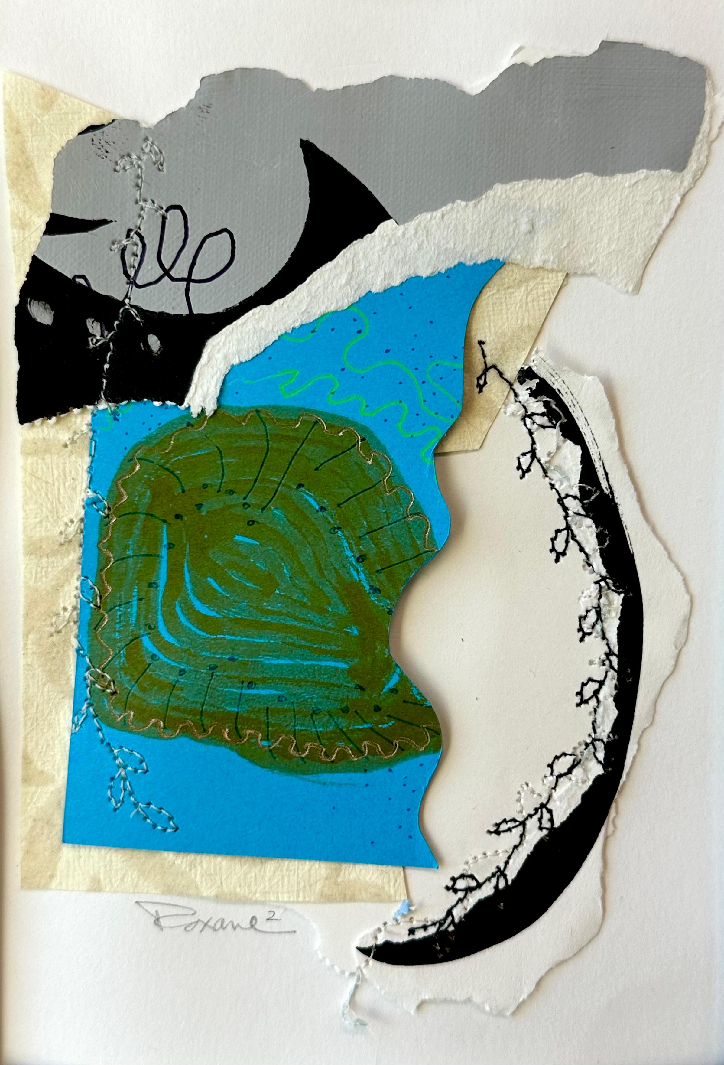 Ciel bleu II - Mixed Media Art de Roxane Hollosi