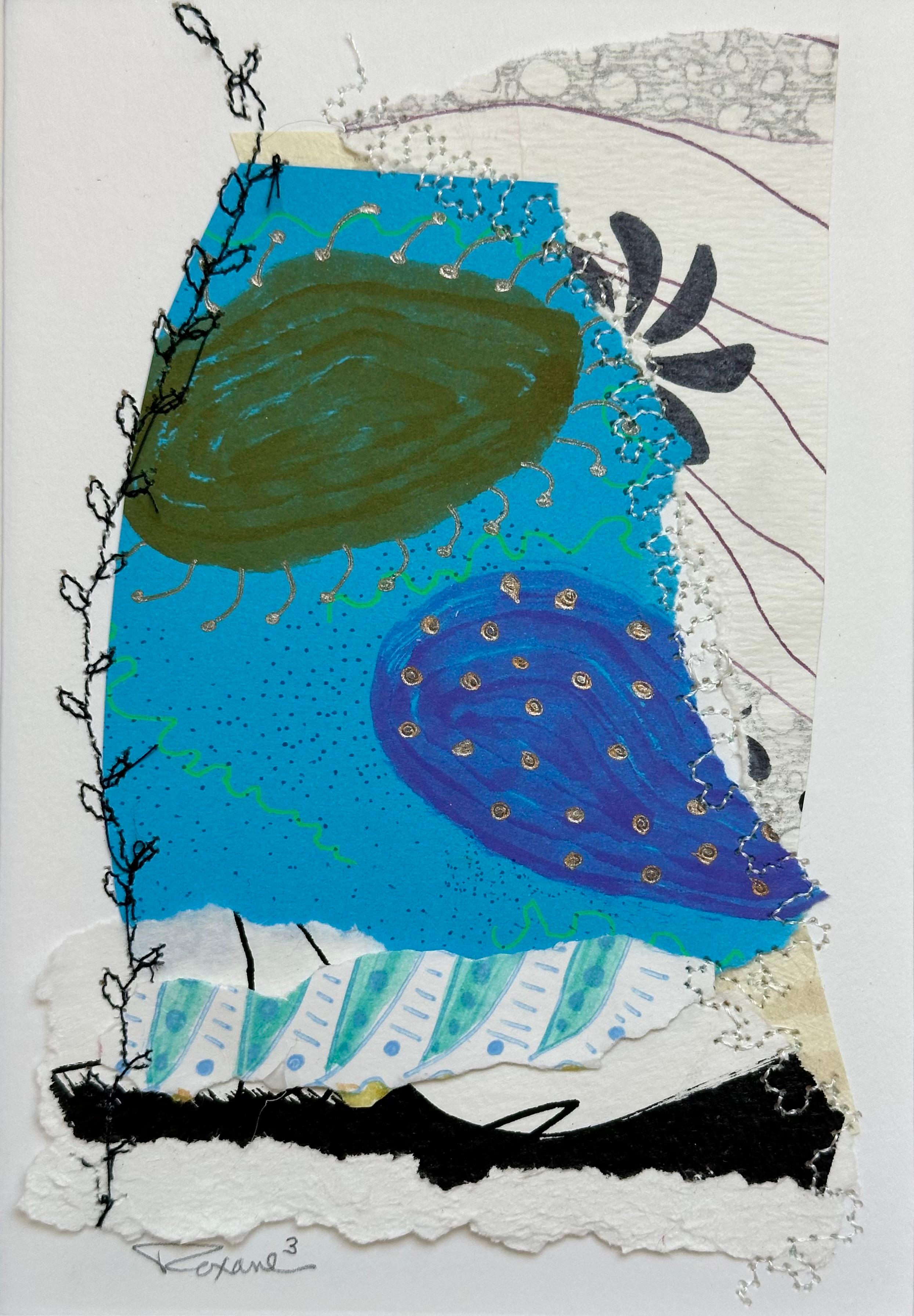 Ciel bleu III - Mixed Media Art de Roxane Hollosi