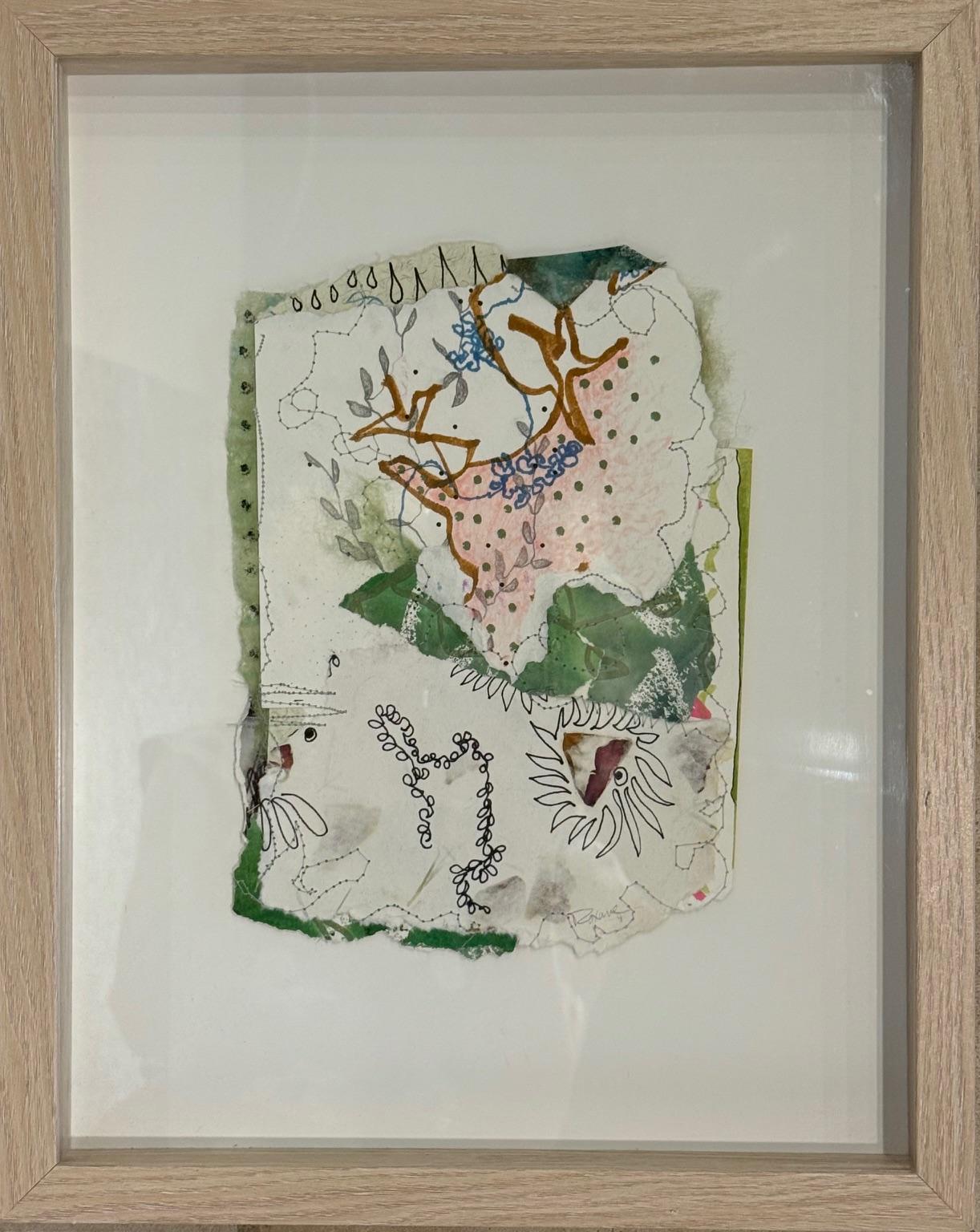 Murmures du printemps IV - Abstrait Mixed Media Art par Roxane Hollosi