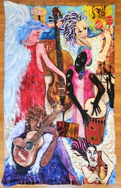 Tessuto dipinto -- Angeli da Porto Rico (After) Caravaggio