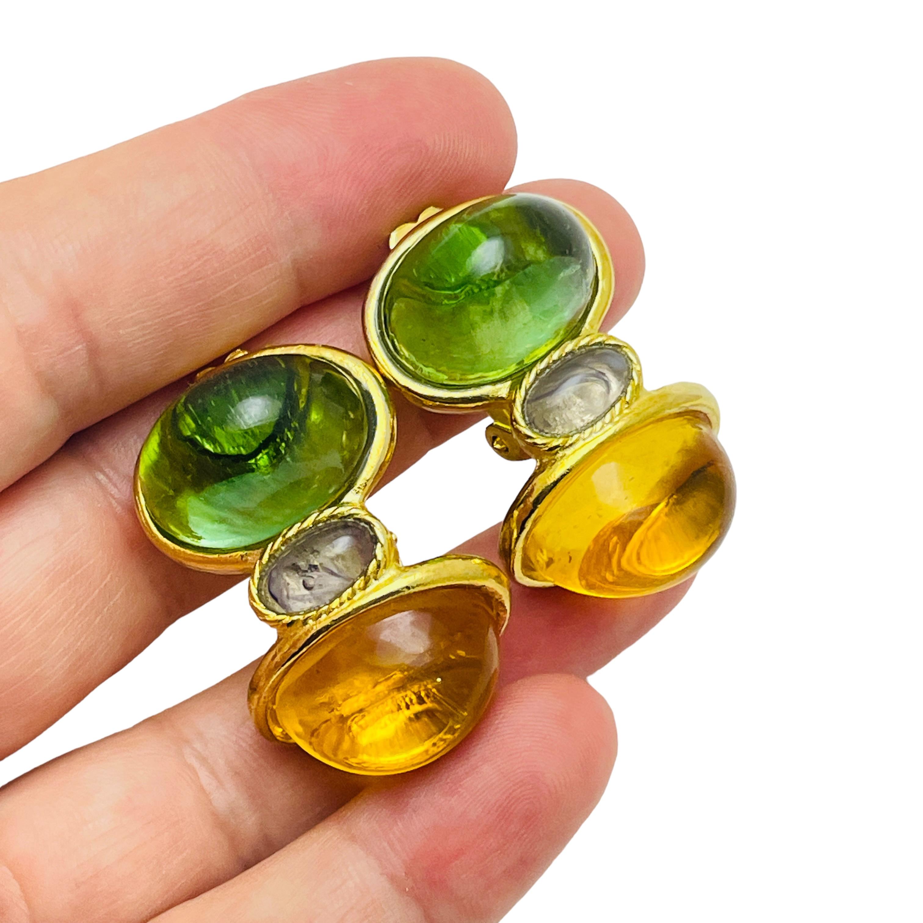 ROXANNE ASSOULIN - Boucles d'oreilles à clip en verre plaqué or Pour femmes en vente