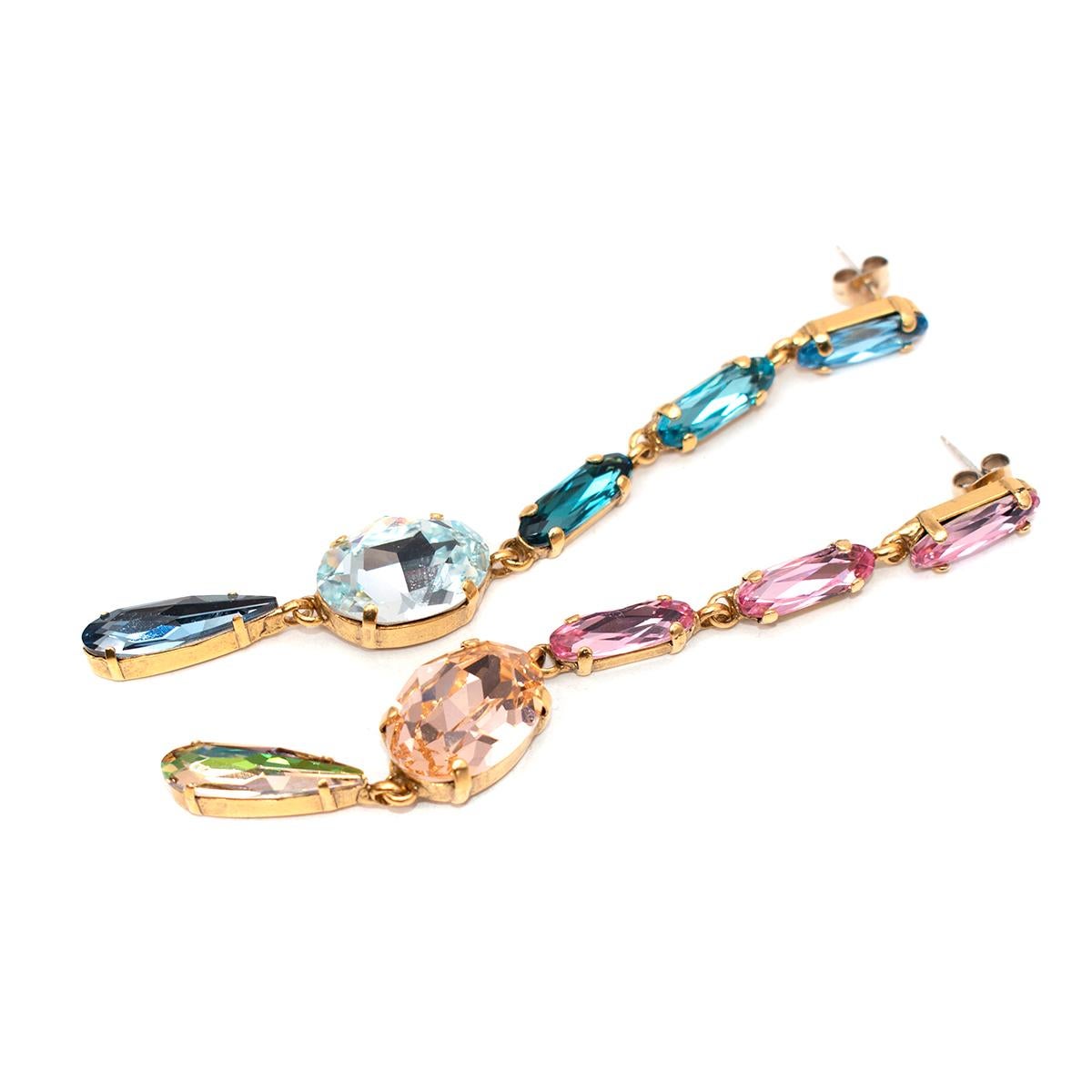 Roxanne Assoulin Technicolour Rainbow Crystal Necklace & Earrings In New Condition In London, GB
