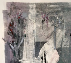 Abstract Botanical Monoprint in Ink on Paper