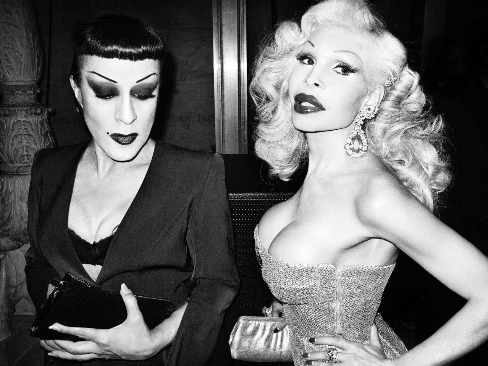 Roxanne Lowit Black and White Photograph - Amanda and Joe Lepore, Close up portrait, b/w, Fine Art Photography