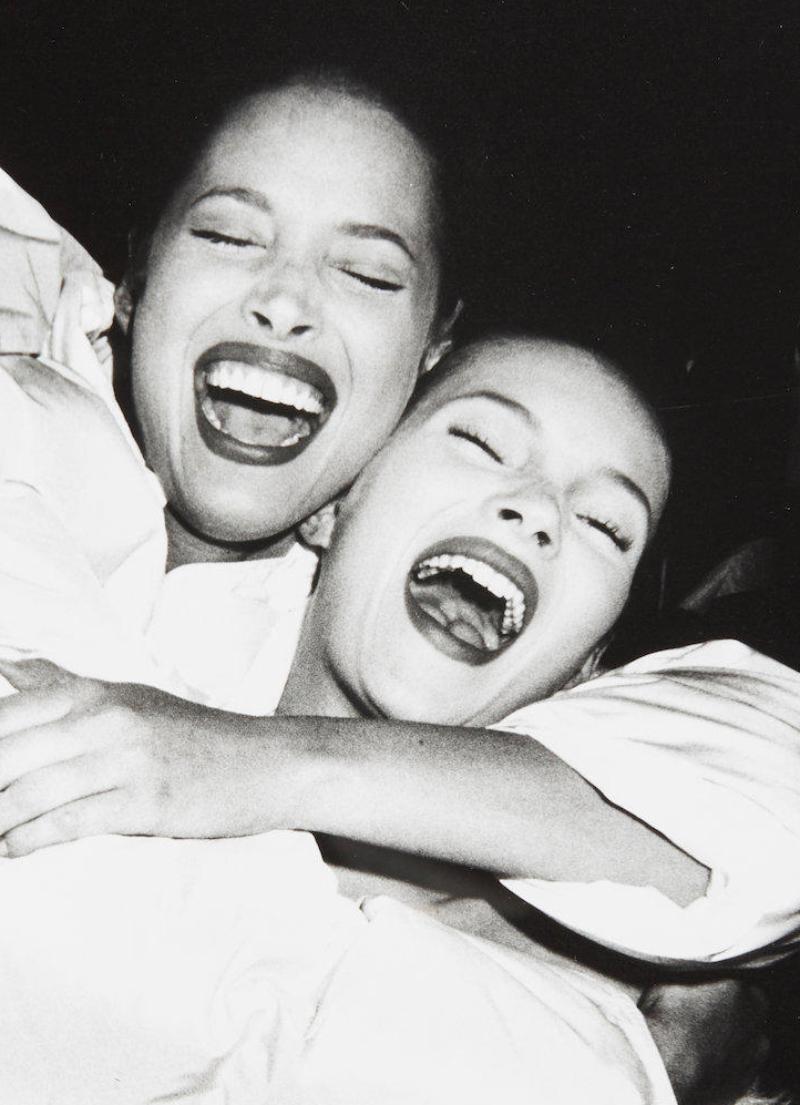 Christy Turlington & Kate Moss at Isaac Mizrahi show, fine art photography, 1994 For Sale 1