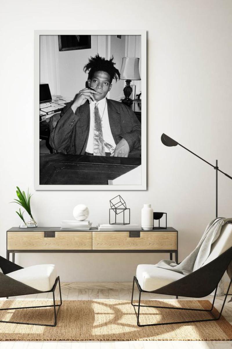 Jean-Michel Basquiat II - Ritratto in abito, Diptych Fine Arts, 1985 - Photograph Contemporaneo di Roxanne Lowit