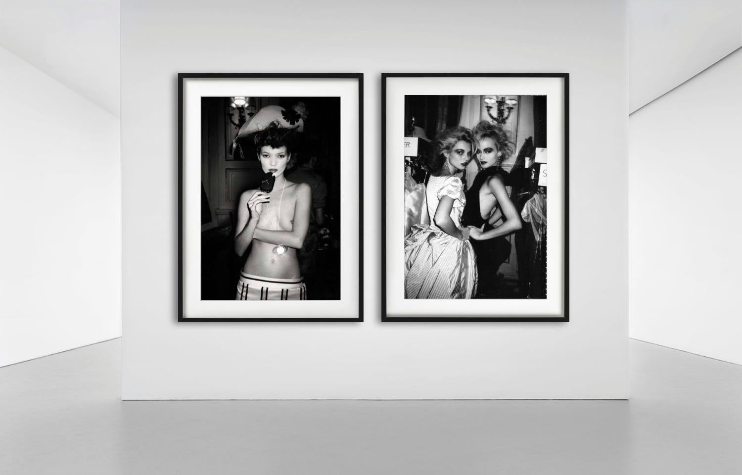 KATE MOSS AND AMBER VALLETTA, Fine Art Photography - Black Portrait Photograph by Roxanne Lowit