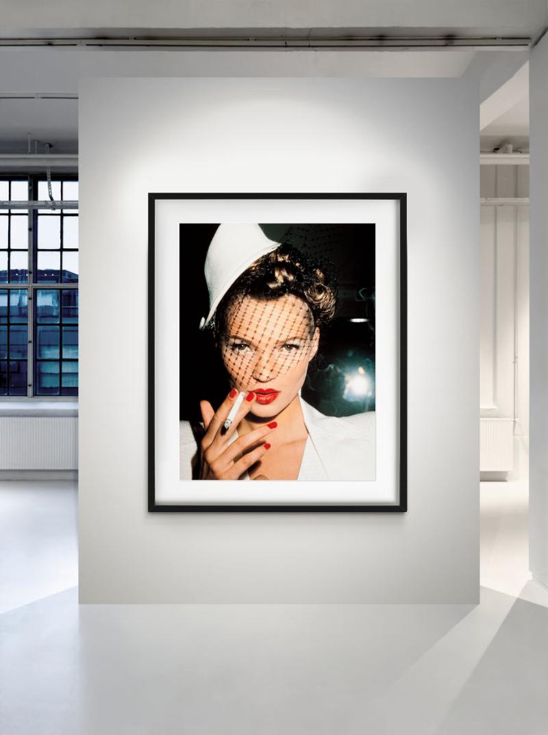 Kate Moss, Fine Art Photography - Black Portrait Photograph by Roxanne Lowit