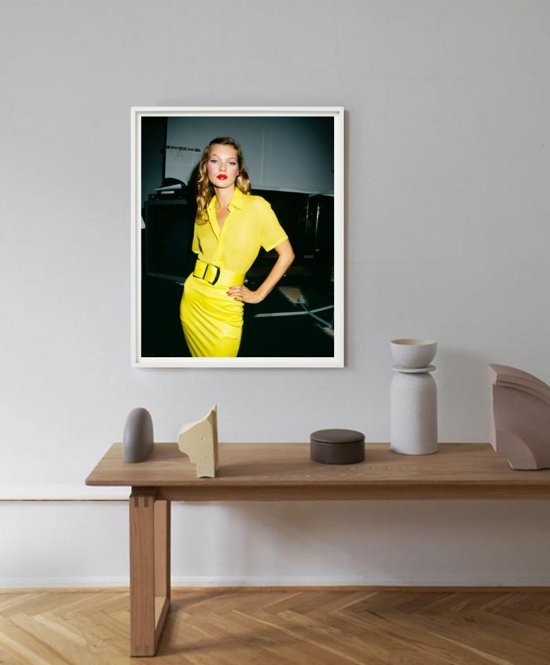 Kate Moss in a Yellow Ensemble, photographed by the iconic Roxanne Lowit. 

All prints are limited edition. Available in multiple sizes. High-end framing on request.

All prints are done and signed by the artist. The collector receives an additional