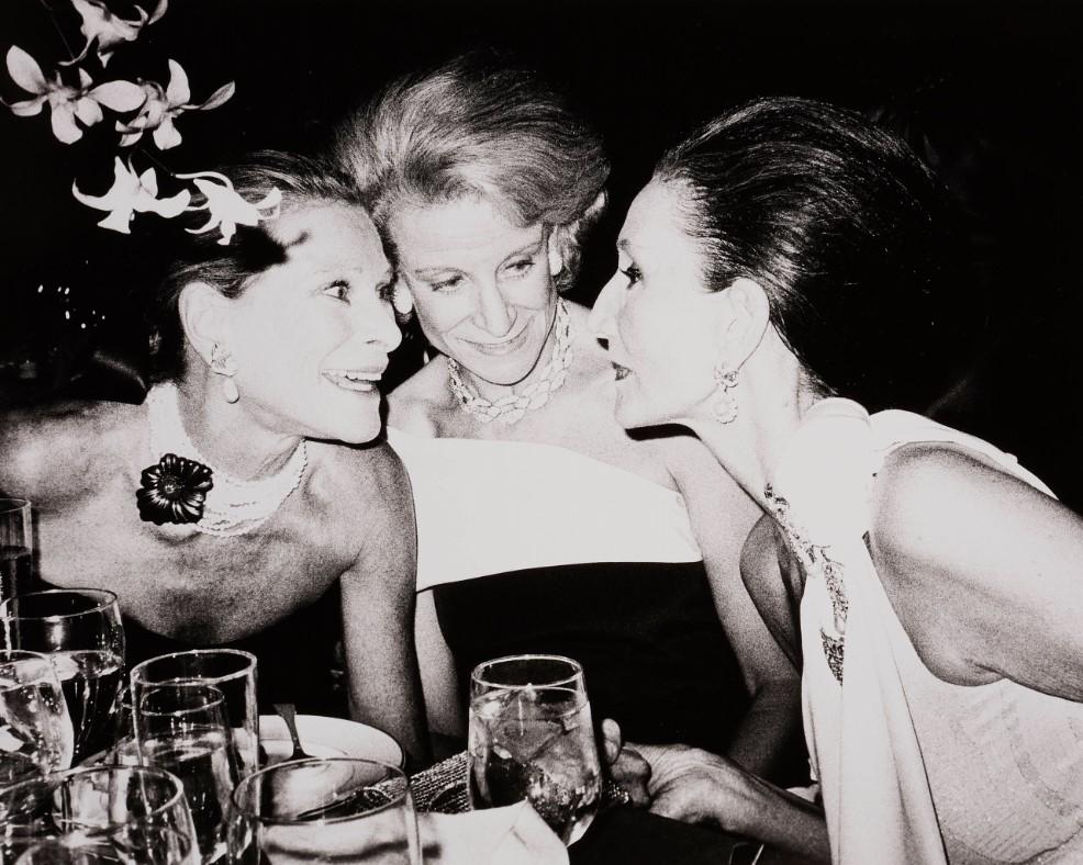 Roxanne Lowit Black and White Photograph - Nan Kempner, Fran Stark and Jaqueline de Ribes, NYC - the high Society women