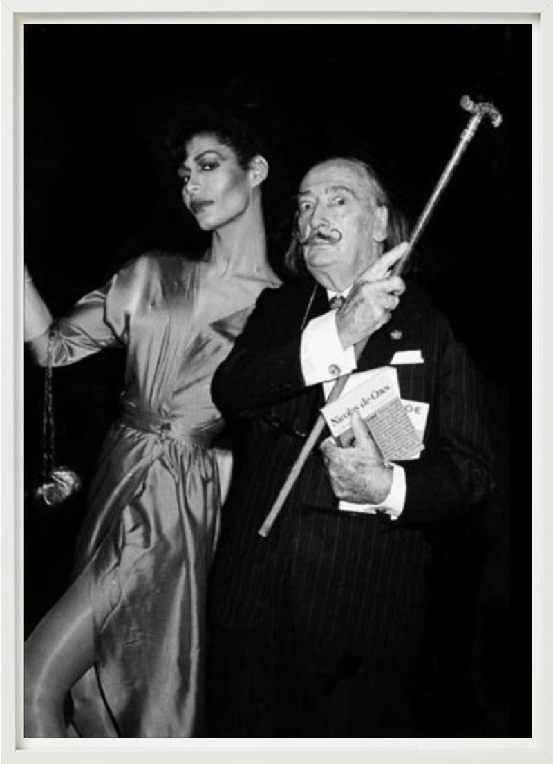 Potassa de la Fayette and Salvador Dali, close-up, b/w, Fine Art Photography For Sale 4
