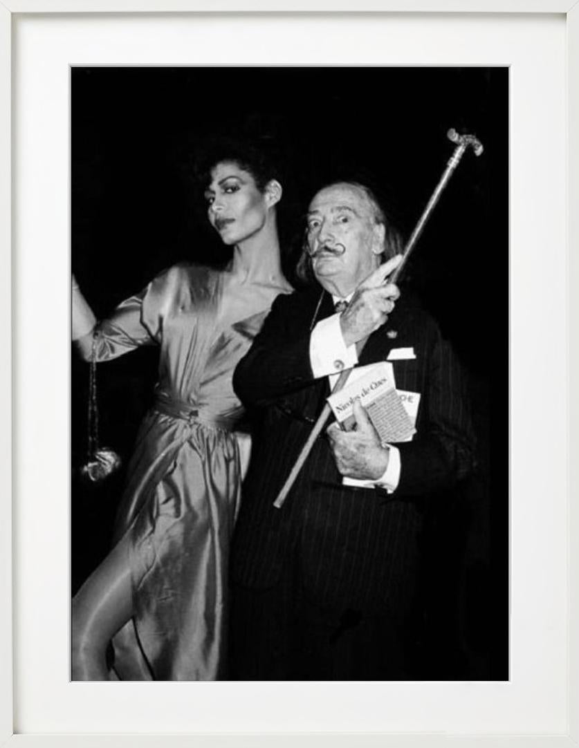 Potassa de la Fayette and Salvador Dali, close-up, b/w, Fine Art Photography For Sale 5