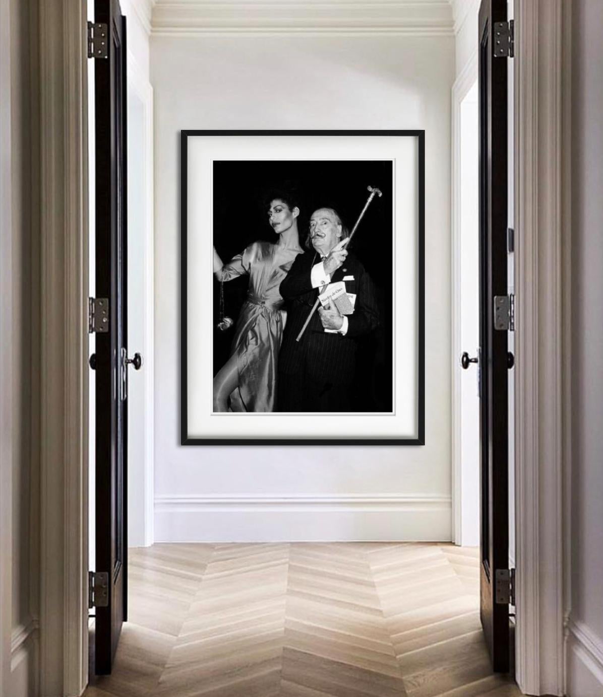Potassa de la Fayette and Salvador Dali, close-up, b/w, Fine Art Photography For Sale 6