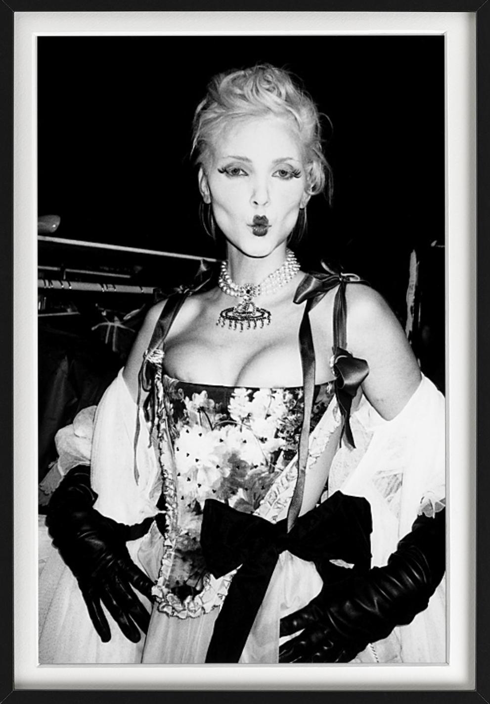 Vivienne Westwood, Paris - Nadja Auermann backstage, fine art photography, 1995 - Photograph by Roxanne Lowit