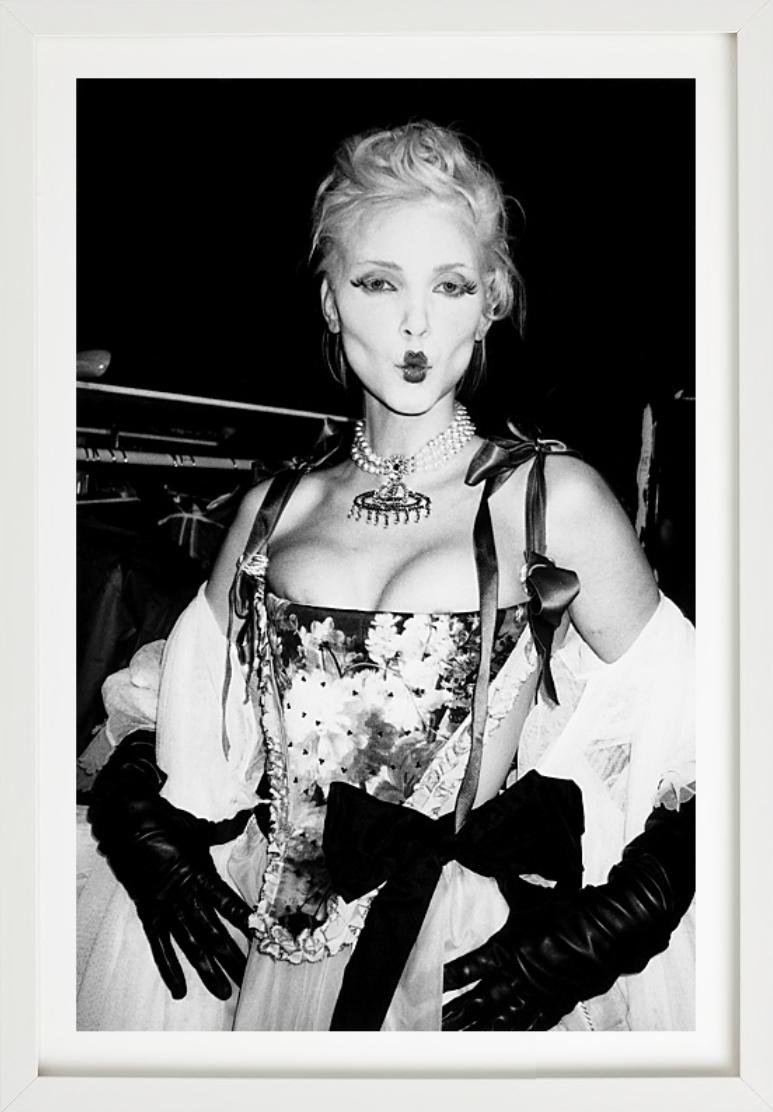 Vivienne Westwood, Paris - Nadja Auermann backstage, fine art photography, 1995 - Contemporary Photograph by Roxanne Lowit