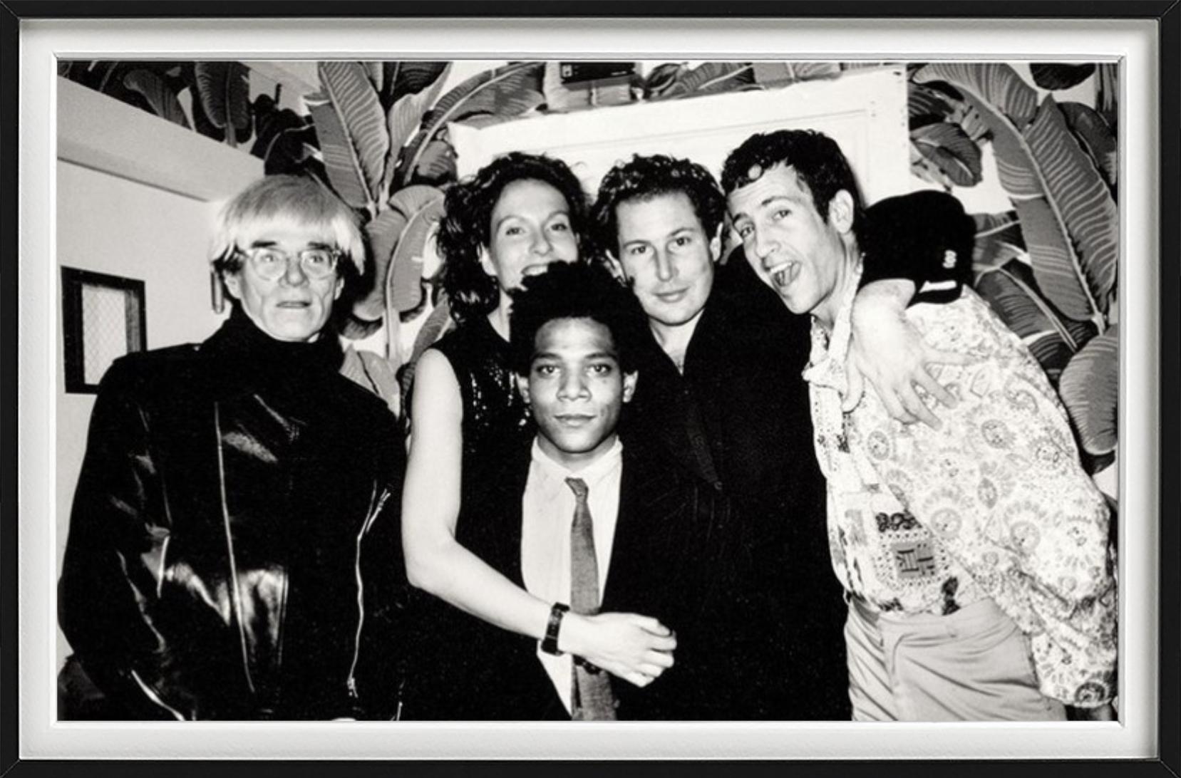 Warhol, J.&J.Schnabel, K.K., Basquiat, Indochine NY - Noir Portrait Photograph par Roxanne Lowit