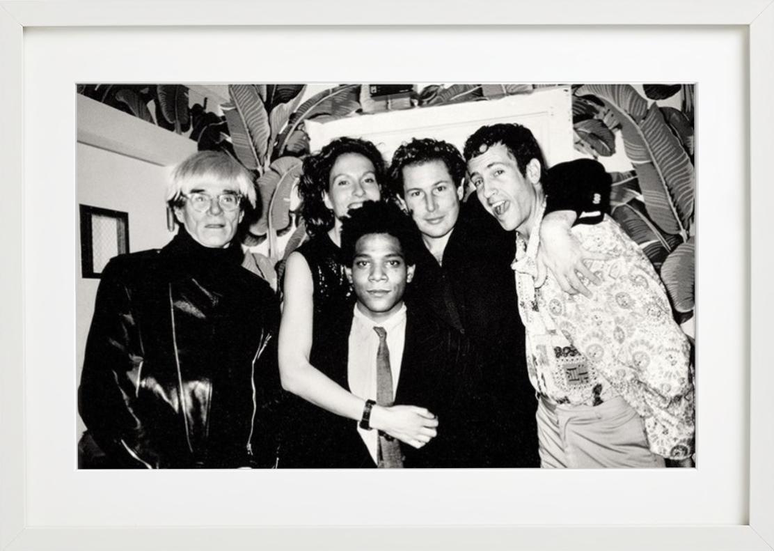 Warhol, J.&J.Schnabel, K. Scharf, Basquiat, Indochine NY - Black Portrait Photograph by Roxanne Lowit