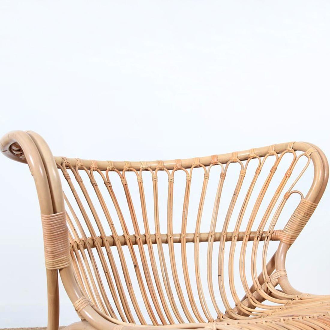 Roxy Armchair in Rattan For Sale 1