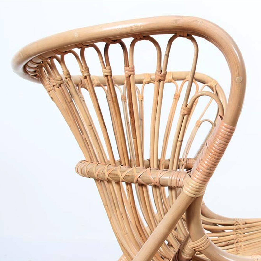 Roxy Armchair in Rattan For Sale 3