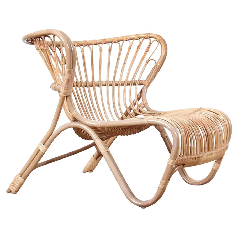 Roxy Armchair in Rattan For Sale