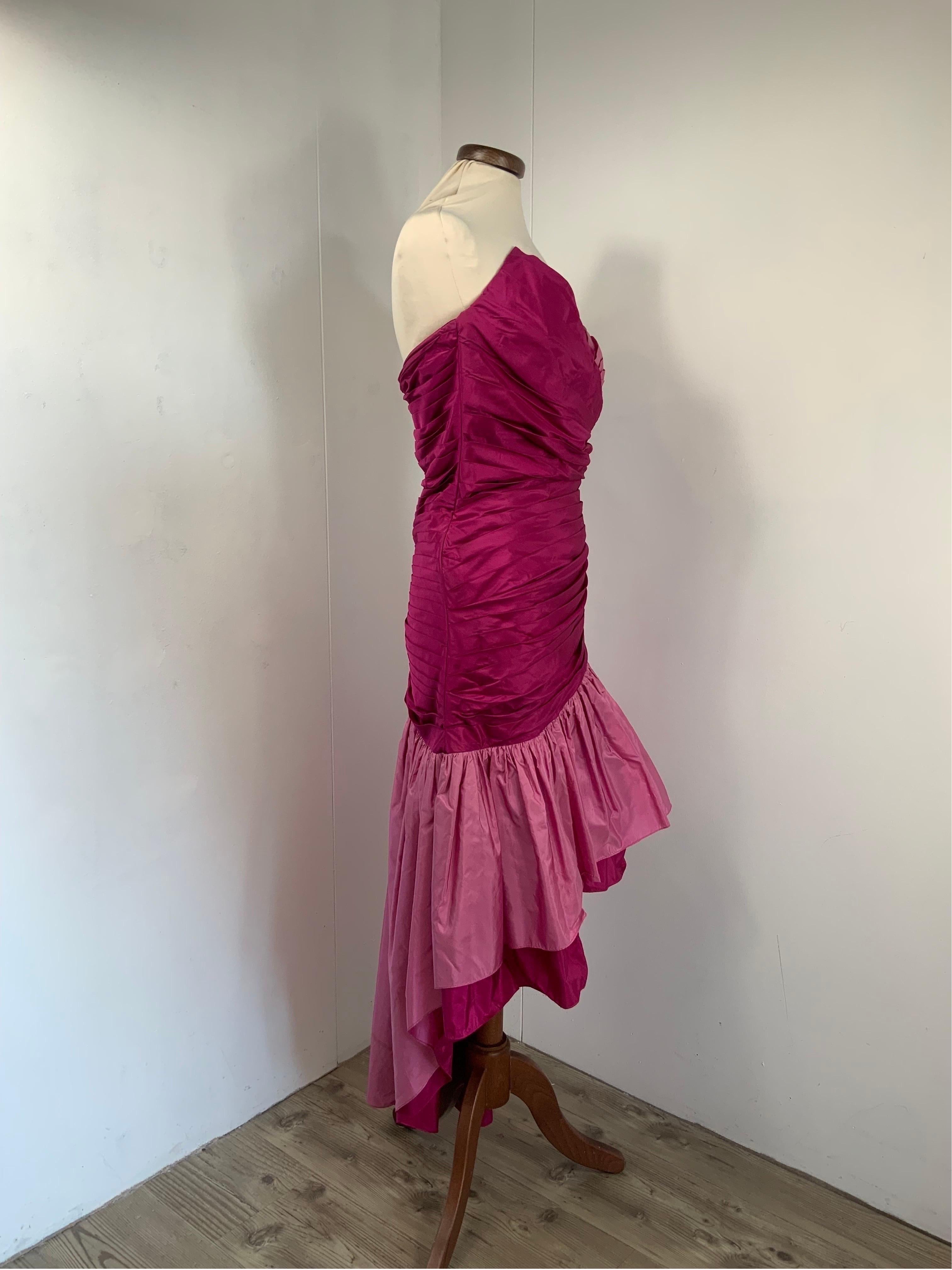 Roxy vintage night pink dress In Excellent Condition For Sale In Carnate, IT