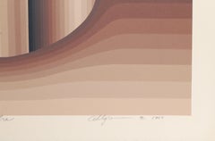 Dawn of a New Era, serigrafia astratta Op Art di Roy Ahlgren