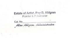 Desert Icon VI, serigrafia astratta geometrica Op Art di Roy Ahlgren