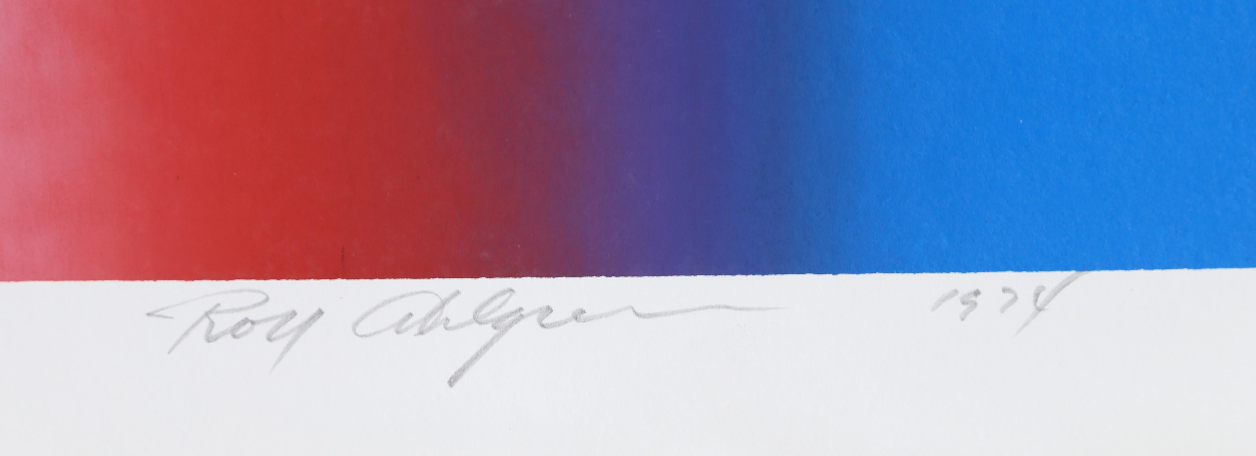 Eve (Blau), Pop-Art-Seidendruck von Roy Ahlgren im Angebot 2