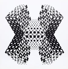 Vintage "Exatopia", 1970, Silkscreen by Roy Ahlgren