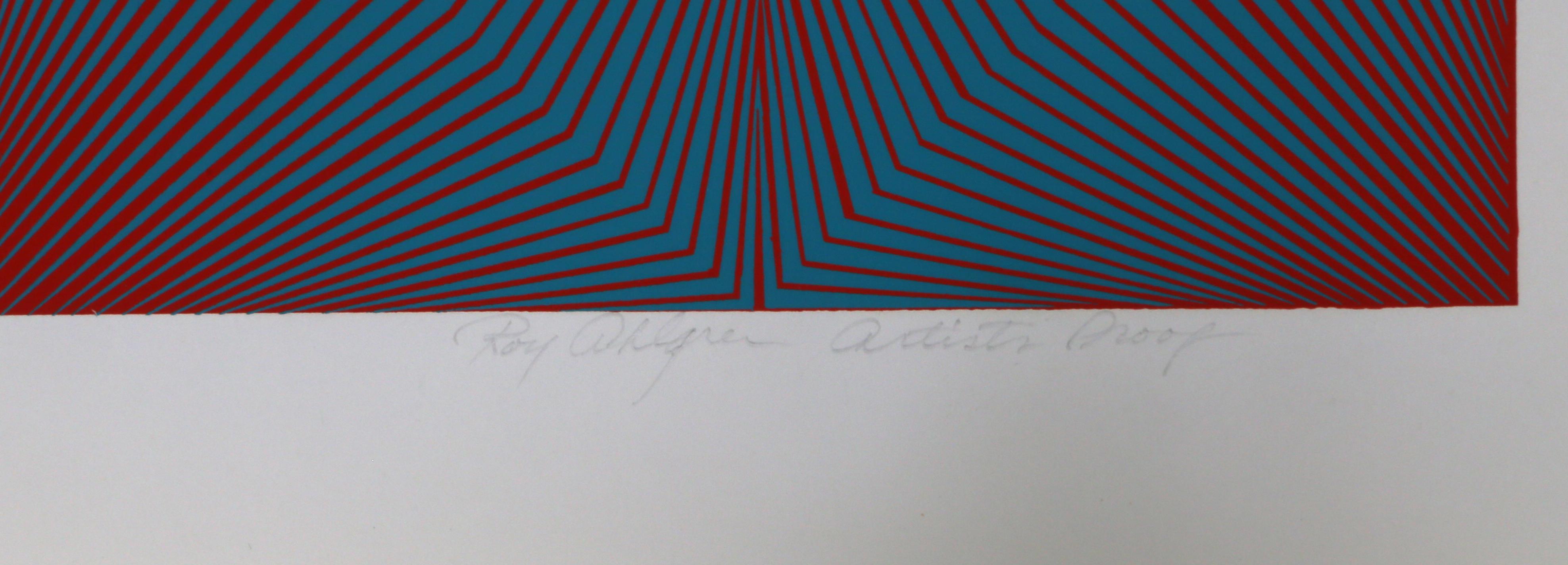Galaxy VI, Abstract Geometric Op Art Screenprint by Roy Ahlgren For Sale 1
