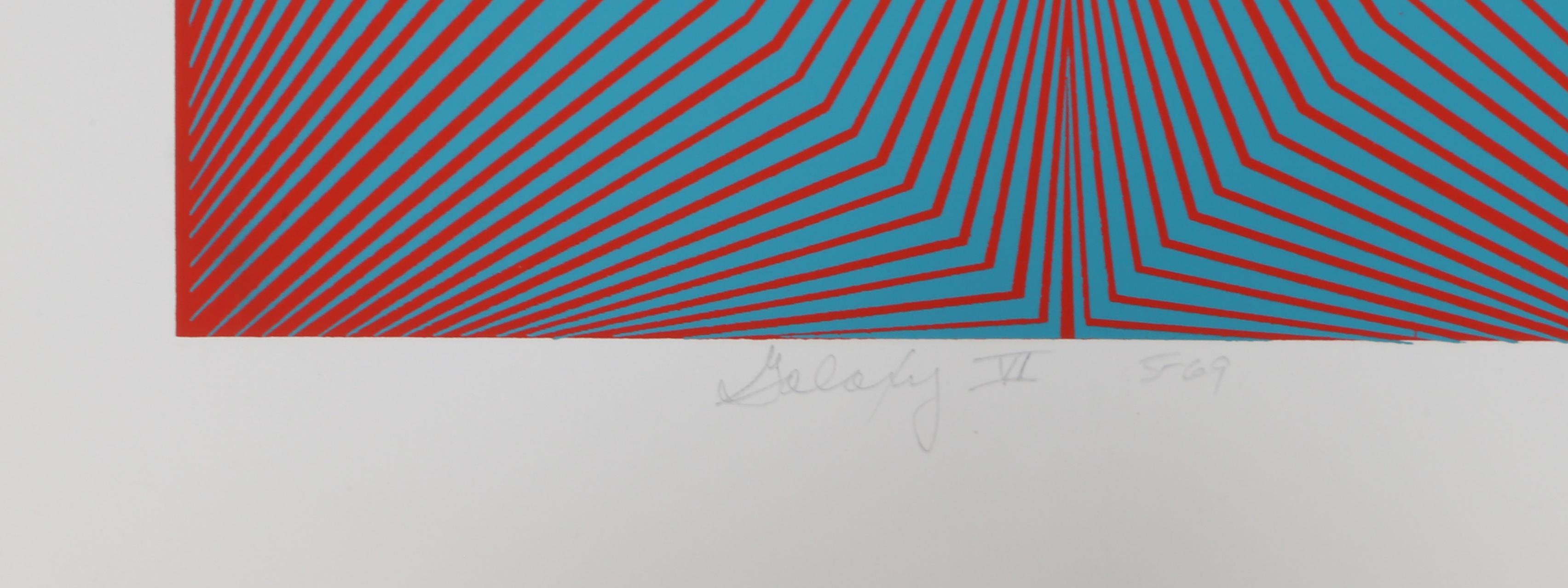 Galaxy VI, Abstract Geometric Op Art Screenprint by Roy Ahlgren For Sale 2