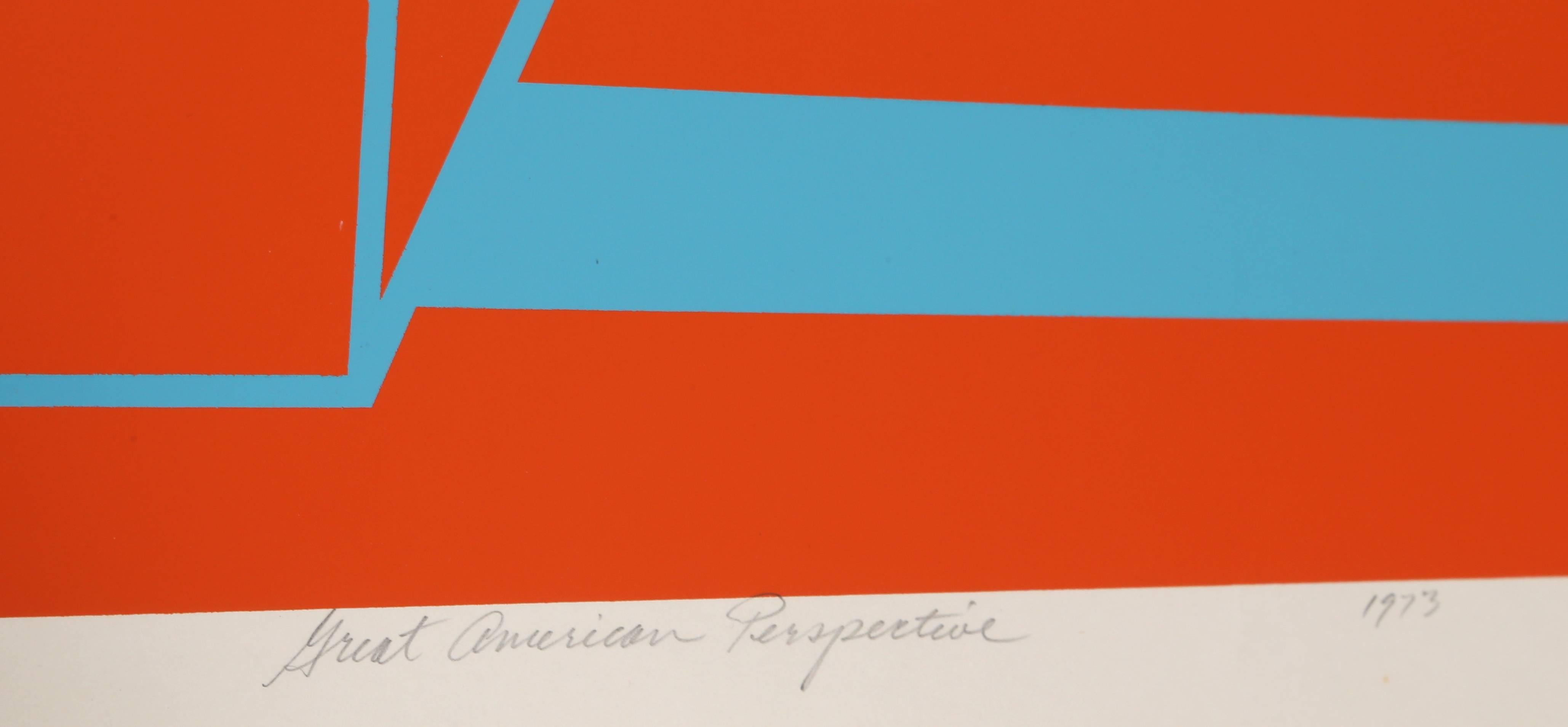 Gran Perspectiva Americana, Serigrafía Op Art de Roy Ahlgren en venta 1