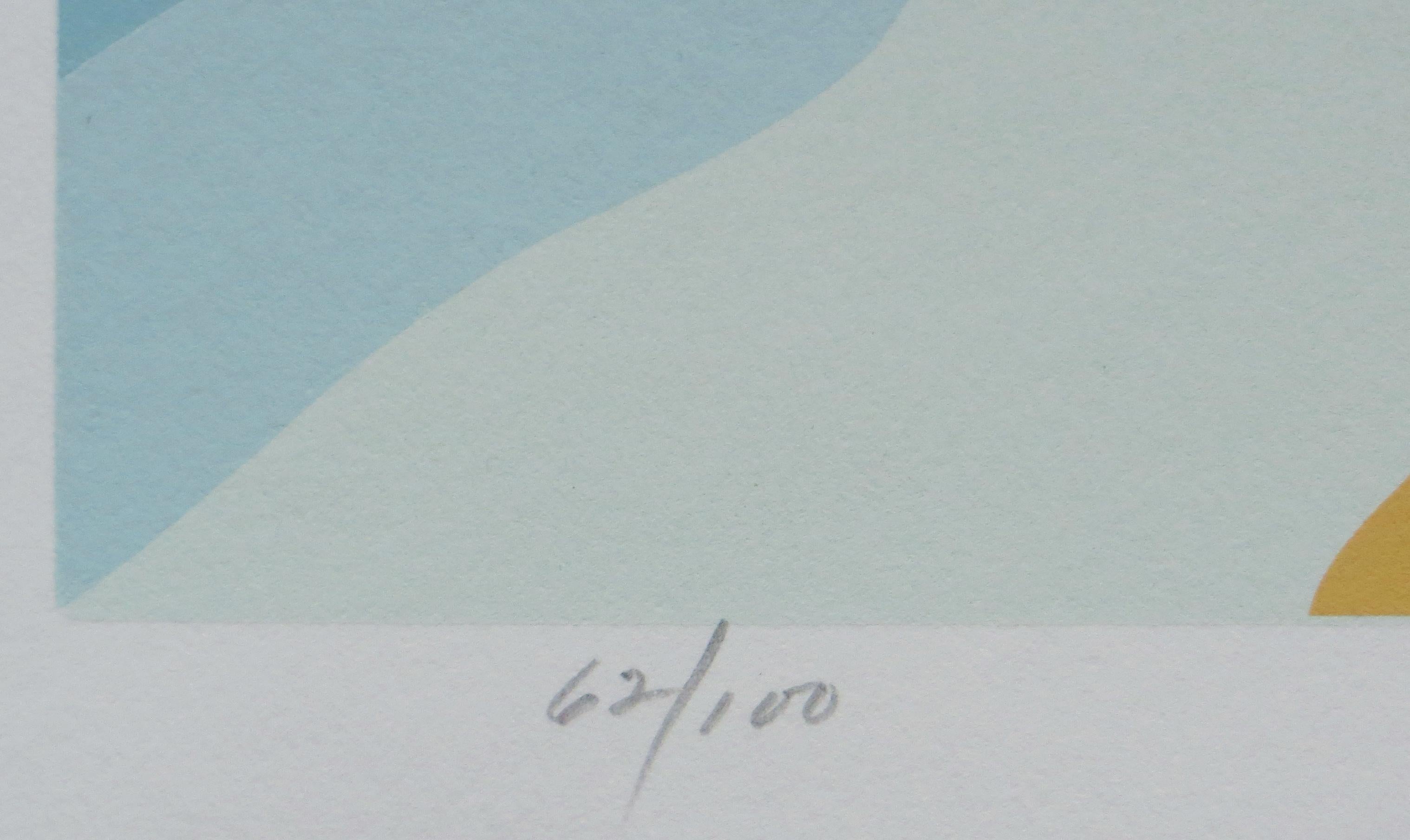 Punta del Gabbiano - Landscape Print Grigio di Roy Ahlgren