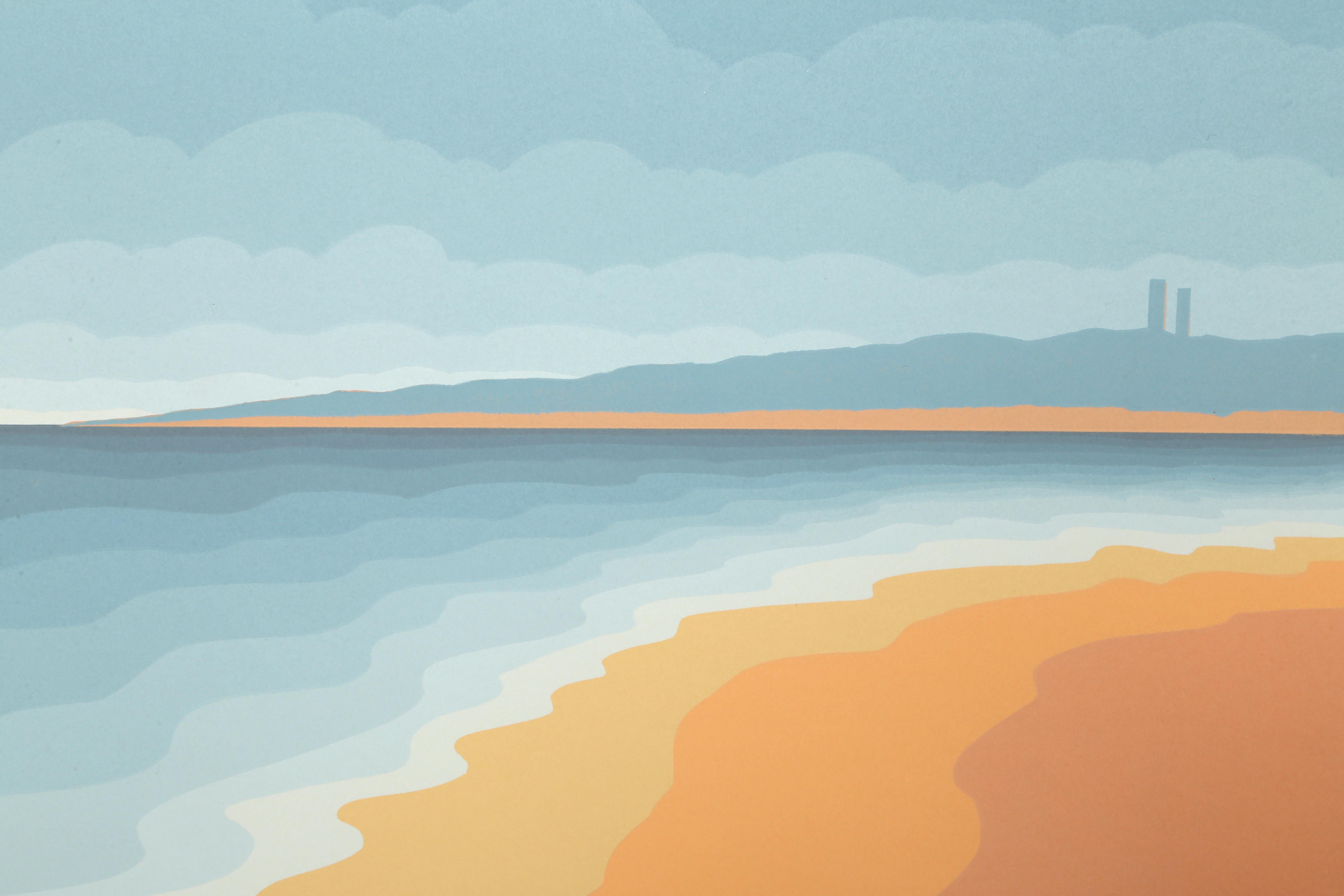 Punta de Gaviota, serigrafía Op Art de Roy Ahlgren en venta 1