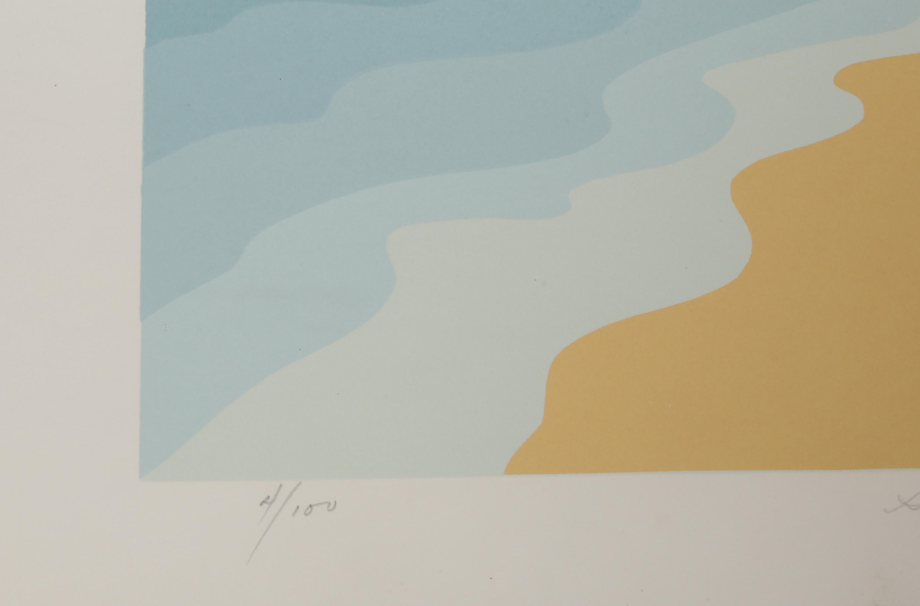 Punta de Gaviota, serigrafía Op Art de Roy Ahlgren en venta 2