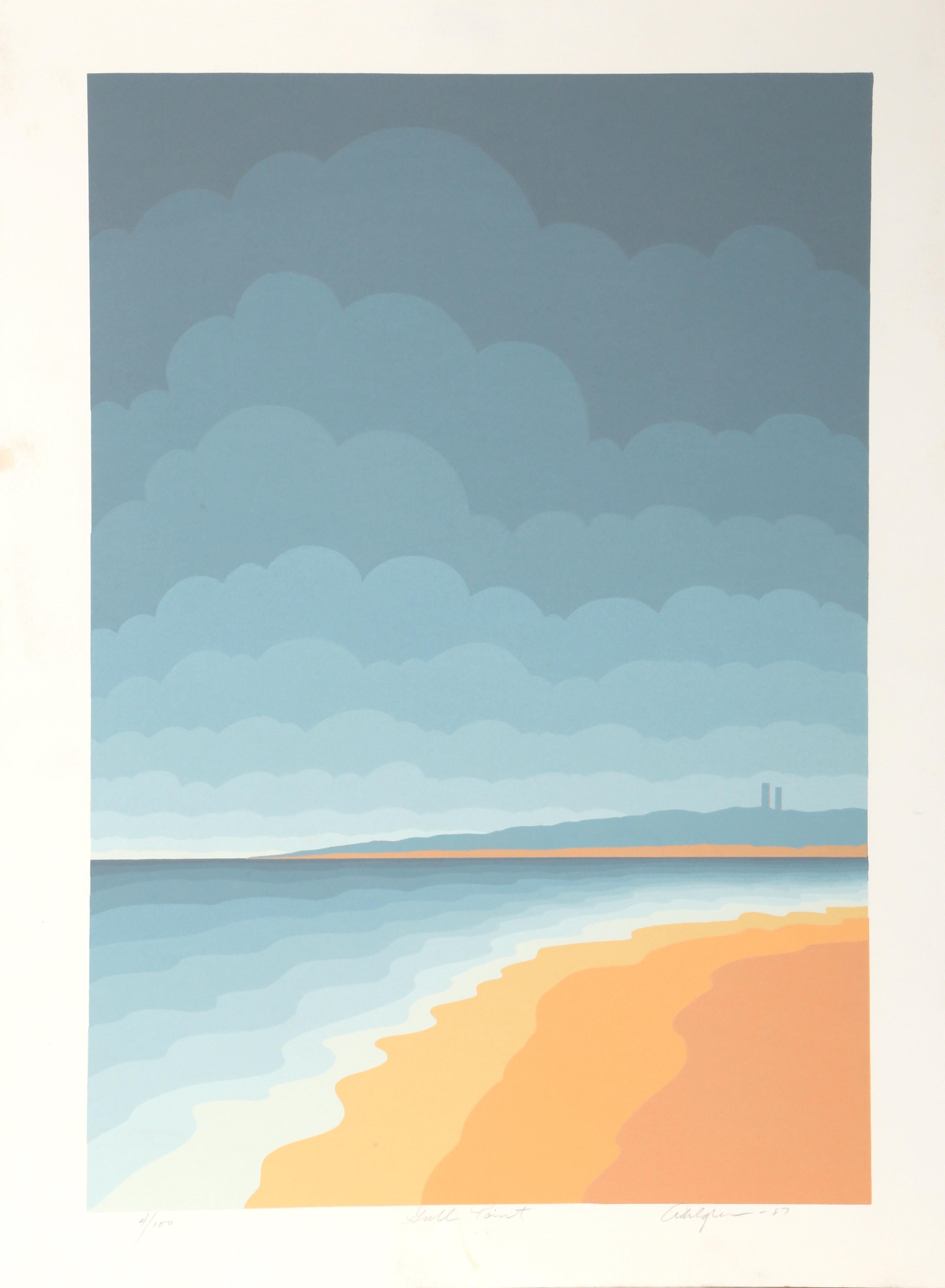 Punta de Gaviota, serigrafía Op Art de Roy Ahlgren
