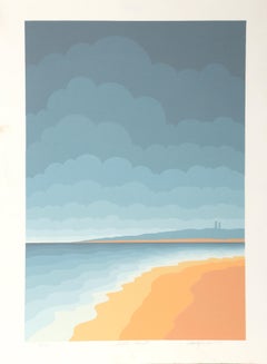 Gull Point, Op Art Silkscreen by Roy Ahlgren