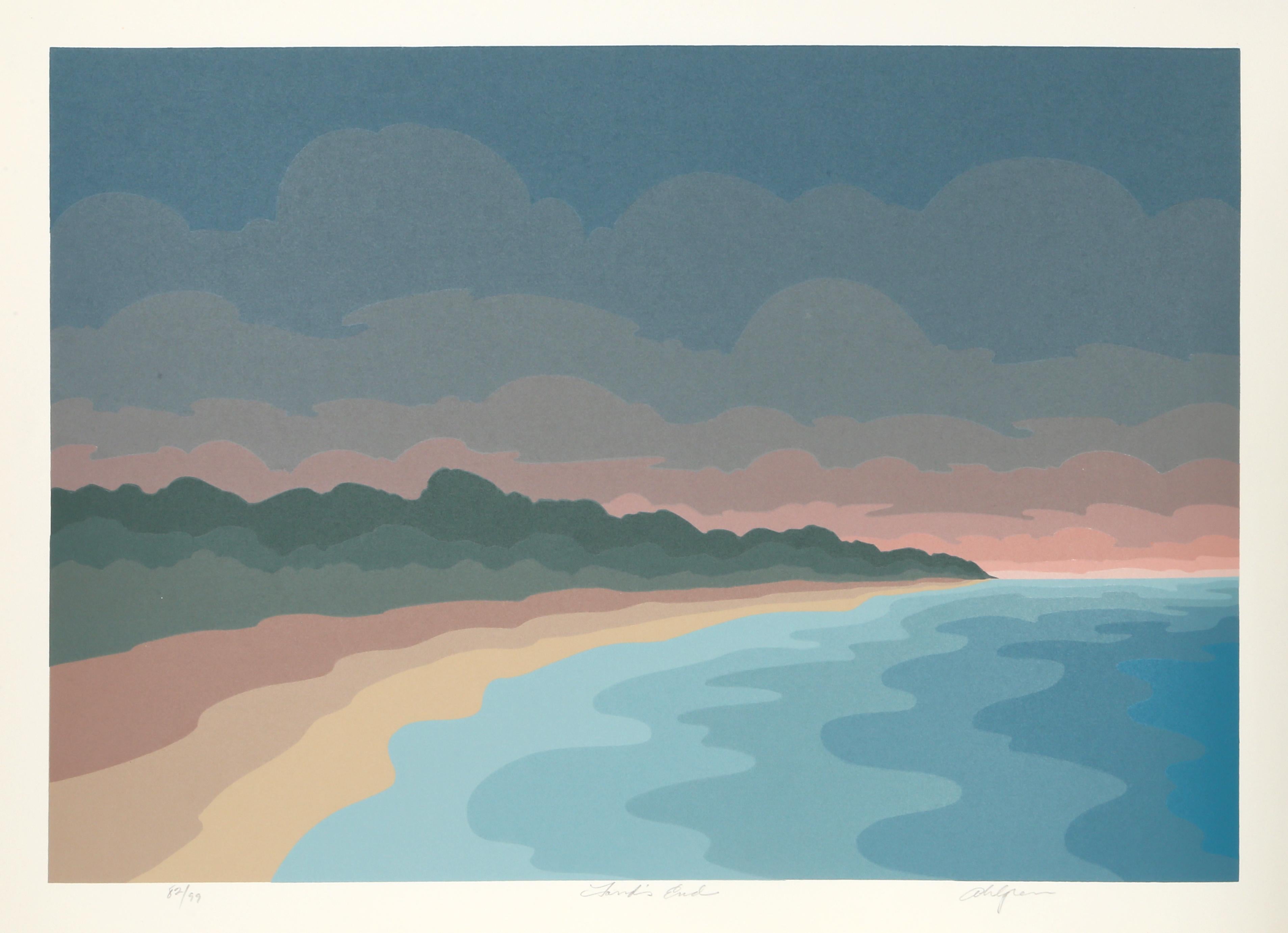 Land's End, Op Art Landscape by Roy Ahlgren