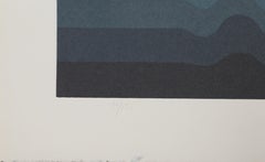 Mesa, OP Art Silkscreen by Roy Ahlgren