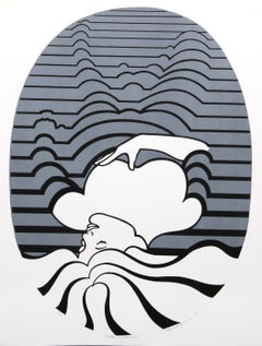 „Metamorphose“, Op-Art- Serigraphie von Roy Ahlgren