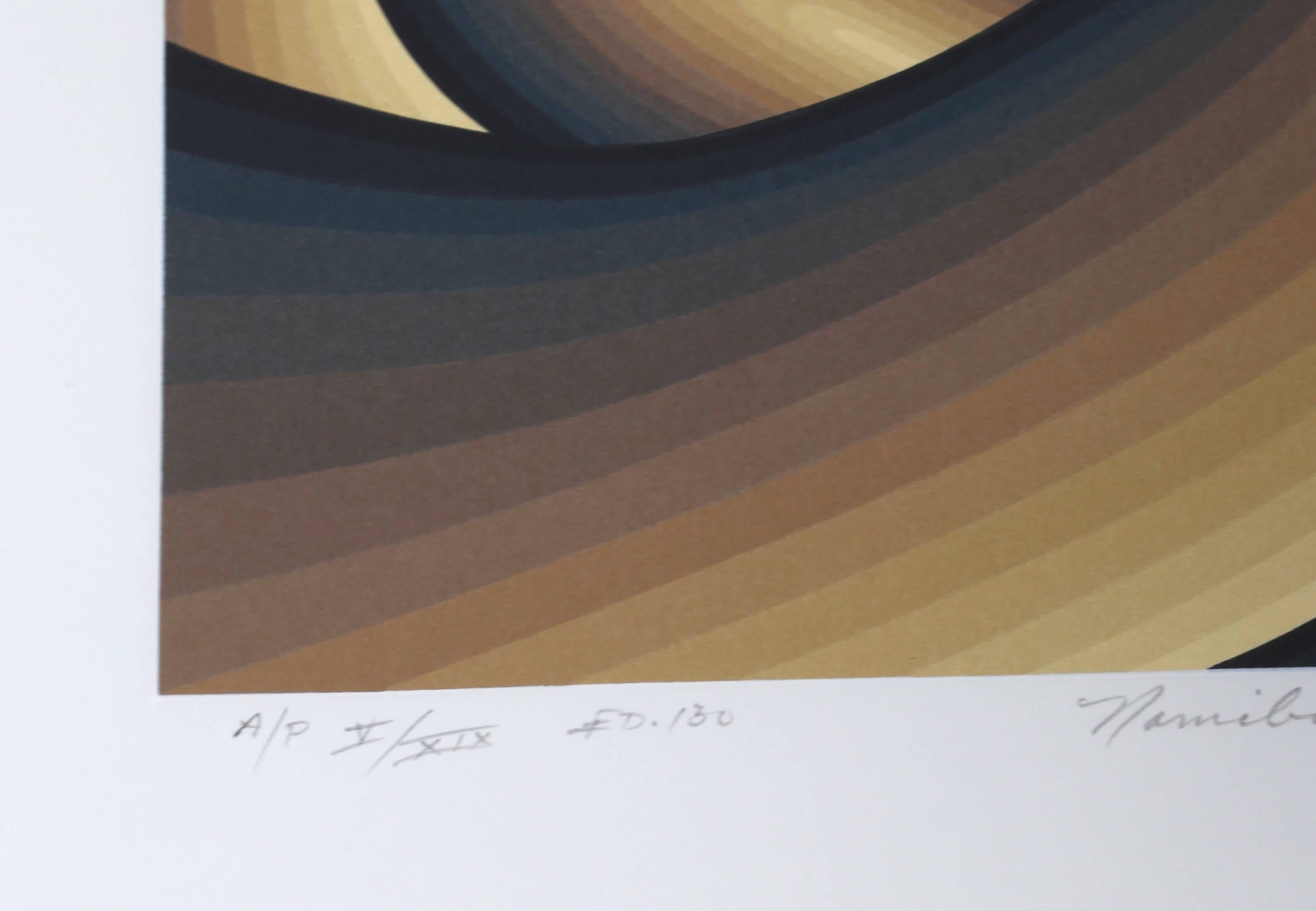 Namibia, Abstract Op Art Screenprint by Roy Ahlgren For Sale 1
