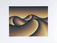 Namibia, Abstract Op Art Screenprint by Roy Ahlgren