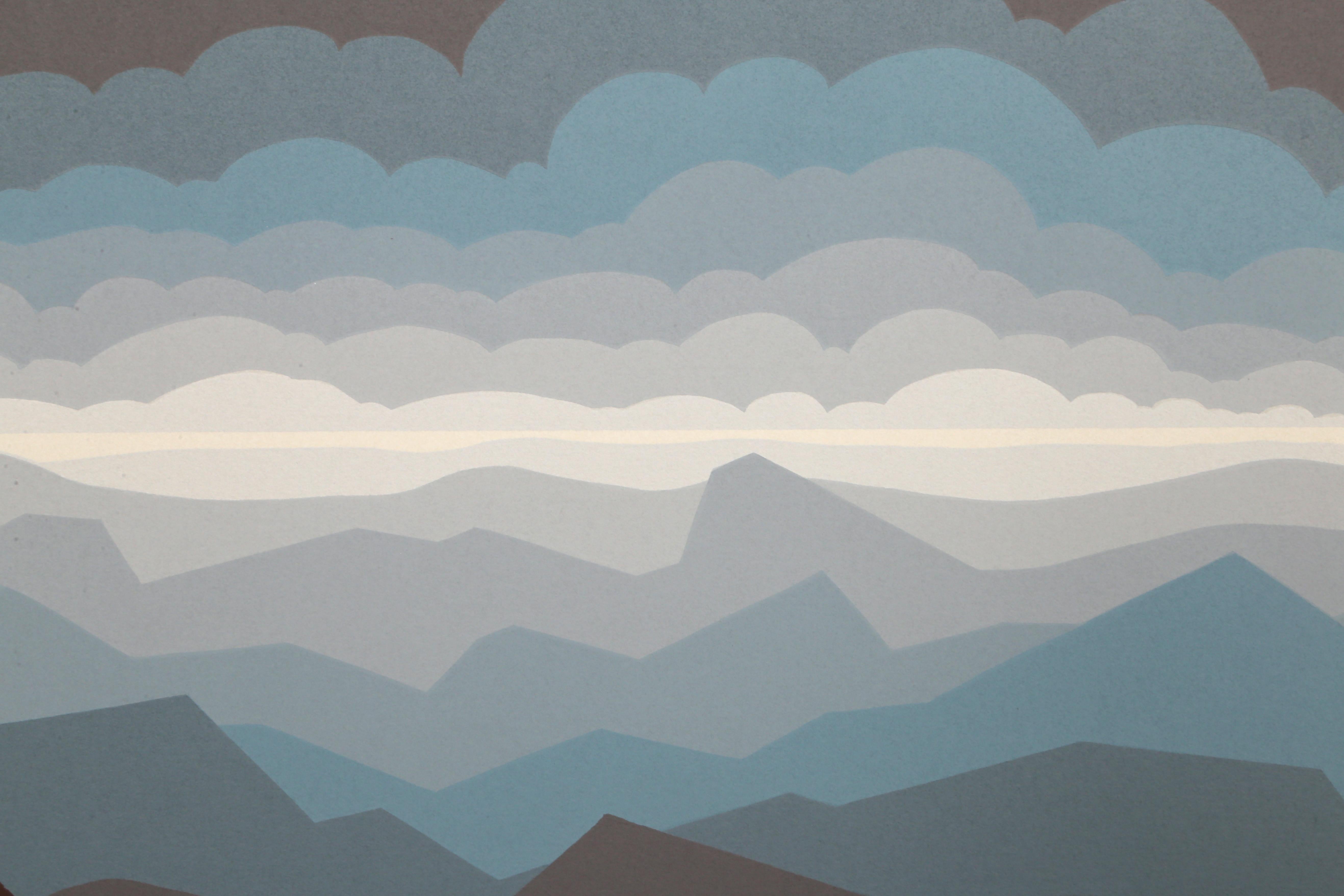 Polar Sea, Op Art Screenprint by Roy Ahlgren For Sale 2