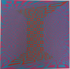 Roy Ahlgren « Concantenation » Impression en édition limitée signée Op-Art